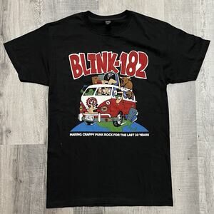 Blink 182 Shirt Men Small Black Crappy Punk Rock Concert Tour Band Bunny Graphic
